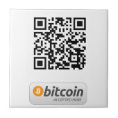 Bitcoinはここに受け入れました タイル (正面)