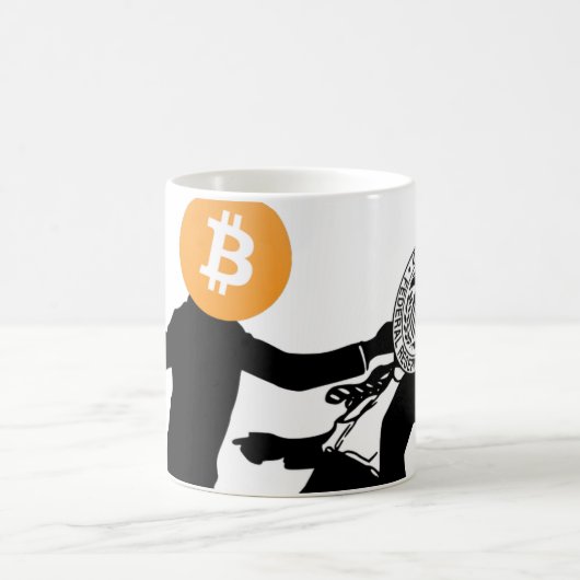 Bitcoinはインフレーションのマグをノックアウトします コーヒーマグカップ (中央)