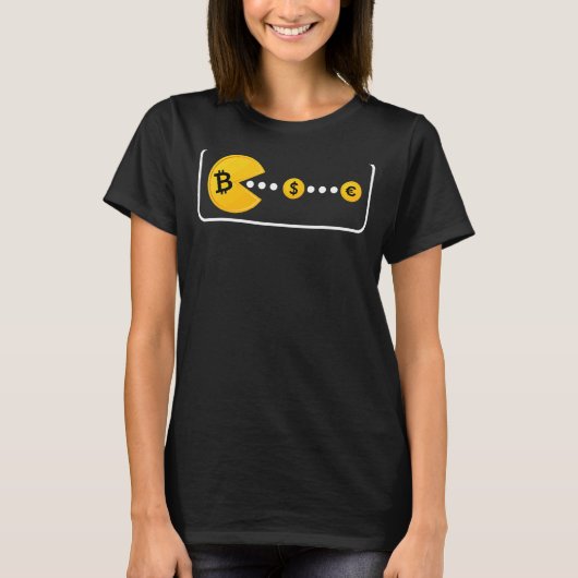Bitcoinはドルとユーロの通貨を変更する – No Tシャツ (正面)