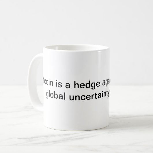 Bitcoinは両掛けです コーヒーマグカップ (正面左)