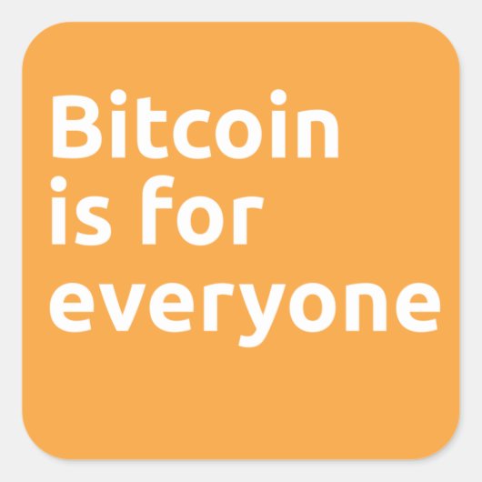 Bitcoinは誰にでも使える スクエアシール (正面)