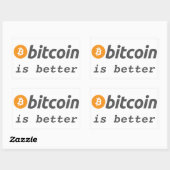 Bitcoinは通貨のCryptocoinのよりよいステッカーです 長方形シール (シート)