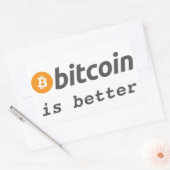 Bitcoinは通貨のCryptocoinのよりよいステッカーです 長方形シール (封筒)