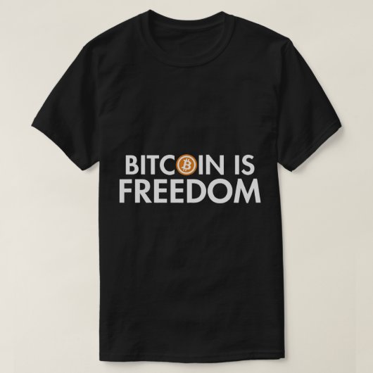 BitcoinはFreedom Crypto Cryptocurrency Blockchaiである Tシャツ (デザイン正面)