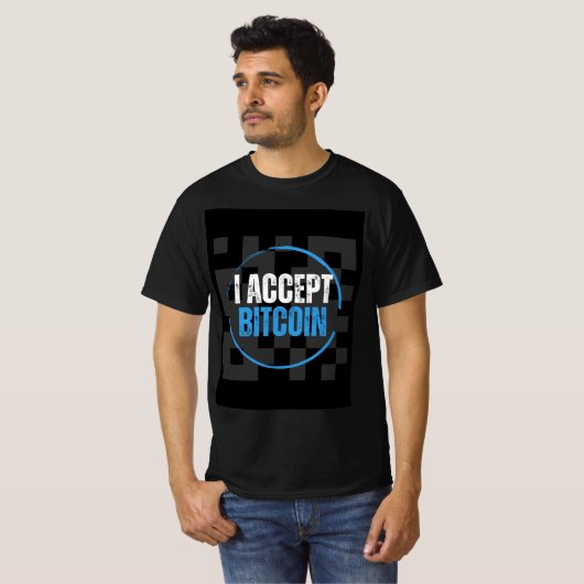 Bitcoinを受け入れる Tシャツ (正面フル)
