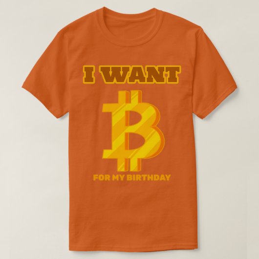 Bitcoinを誕生日 Tシャツ (デザイン正面)