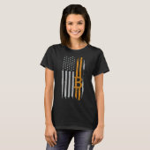 Bitcoinアメリカ国旗の愛国的暗号通貨法 Tシャツ (正面フル)