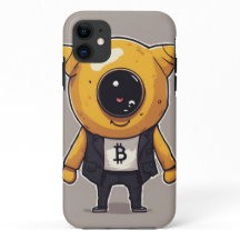 BitcoinキャラクターiPhone 11ケースお洒落 – およびE