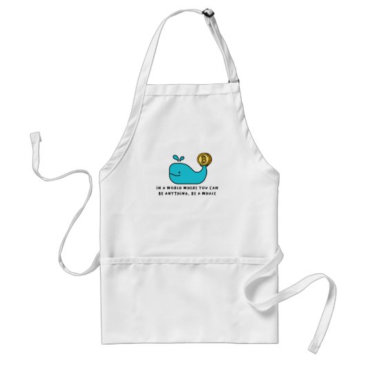 BitcoinクジラTシャツ スタンダードエプロン (正面)