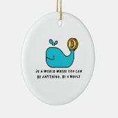 BitcoinクジラTシャツ セラミックオーナメント (右)