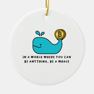 BitcoinクジラTシャツ セラミックオーナメント