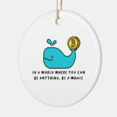 BitcoinクジラTシャツ セラミックオーナメント (左)