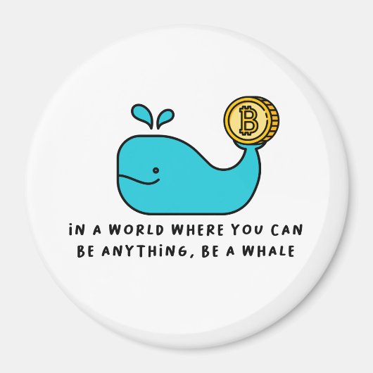 BitcoinクジラTシャツ マグネット (正面)