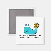 BitcoinクジラTシャツ マグネット (正面/裏面)