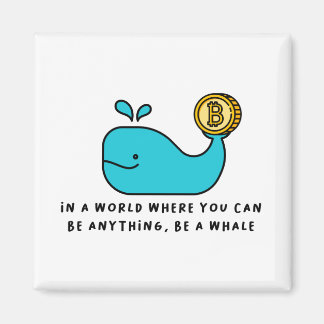 BitcoinクジラTシャツ マグネット