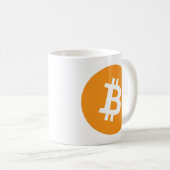Bitcoinクラシックロゴコーヒーカップ コーヒーマグカップ (正面右)