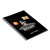 Bitcoinクリプトムーン宇宙飛行士デザインBTC ノートブック (右側)
