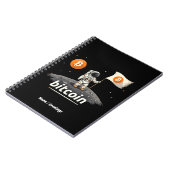Bitcoinクリプトムーン宇宙飛行士デザインBTC ノートブック (左側)