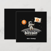 Bitcoinクリプトムーン宇宙飛行士デザインBTC 招待状 (正面/裏面)