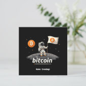 Bitcoinクリプトムーン宇宙飛行士デザインBTC 招待状 (スタンド正面)