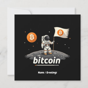 Bitcoinクリプトムーン宇宙飛行士デザインBTC 招待状