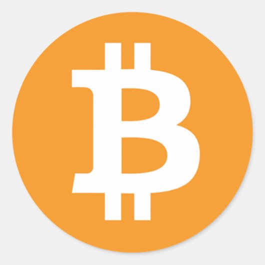 Bitcoinシンボル – オンラインデジタルコレクション ラウンドシール (正面)