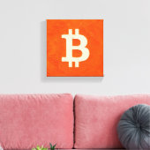 Bitcoinスタンダード（油絵、スタイル：4） キャンバスプリント (インサイチュ (リビング))