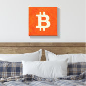 Bitcoinスタンダード（油絵、スタイル：4） キャンバスプリント (インサイチュ (寝室))