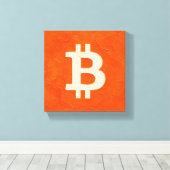 Bitcoinスタンダード（油絵、スタイル：4） キャンバスプリント (インサイチュ (ウッドフロア))