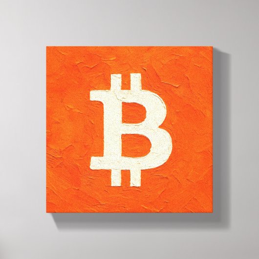 Bitcoinスタンダード（油絵、スタイル：4） キャンバスプリント (正面)