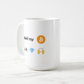 Bitcoinダイヤモンドハンド コーヒーマグカップ (正面左)