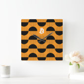 Bitcoinデザイナーウォッチ スクエア壁時計 (ホーム)