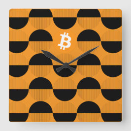 Bitcoinデザイナーウォッチ スクエア壁時計