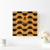Bitcoinデザイナーウォッチ スクエア壁時計 (ホーム)