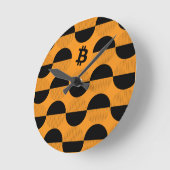 Bitcoinデザイナーウォッチ ラウンド壁時計 (傾斜)