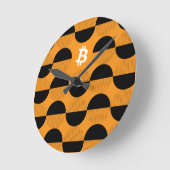 Bitcoinデザイナーウォッチ ラウンド壁時計 (傾斜)