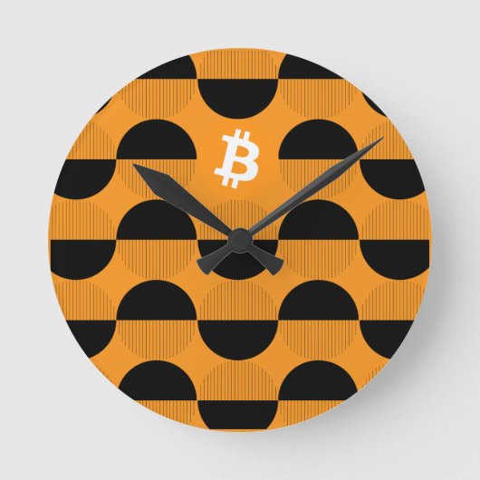 Bitcoinデザイナーウォッチ ラウンド壁時計 (正面)