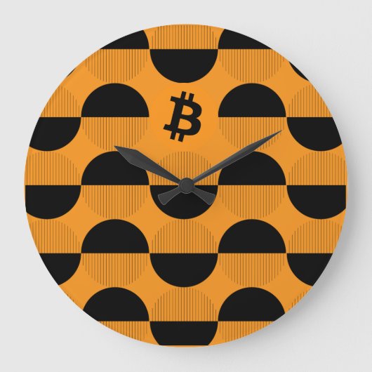 Bitcoinデザイナーウォッチ ラージ壁時計 (正面)