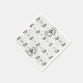 Bitcoinデジタル暗号通貨ホワイトブラック スタンダードカクテルナプキン (角)