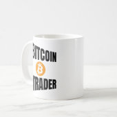 Bitcoinトレーダーのパースペクティブ文字 コーヒーマグカップ (正面左)