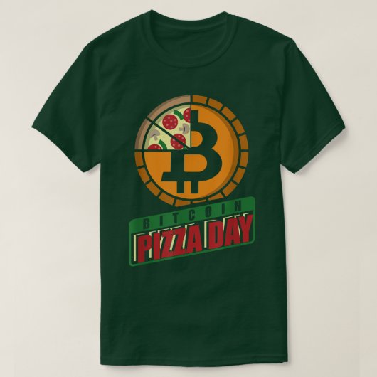 Bitcoinピザの日， 5月の22暗号 tシャツ (デザイン正面)