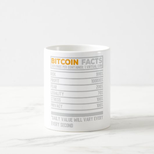 Bitcoinファクトシート コーヒーマグカップ (中央)