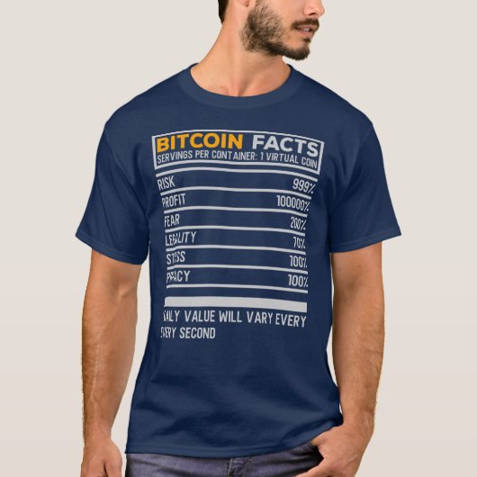 Bitcoinファクトシート Tシャツ (正面)