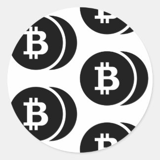 Bitcoinブラックステッカー ラウンドシール