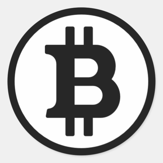 Bitcoinブラックロゴシンボルシールシートパック ラウンドシール (正面)
