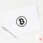 Bitcoinブラックロゴシンボルシールシートパック ラウンドシール (封筒)