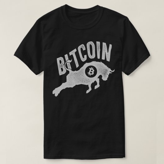 BitcoinブルBTC暗号通貨トレーダーブロックチャイ Tシャツ (デザイン正面)