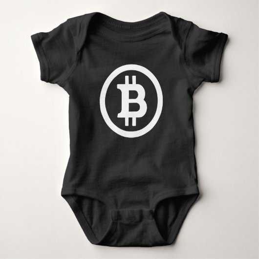 BITCOINベビーOnsie-Cryptocurrency ベビーボディスーツ (正面)