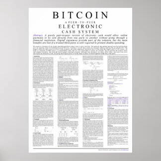 Bitcoinホワイトペーパーのポスター ポスター