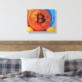 Bitcoinポスター キャンバスプリント (インサイチュ (寝室))